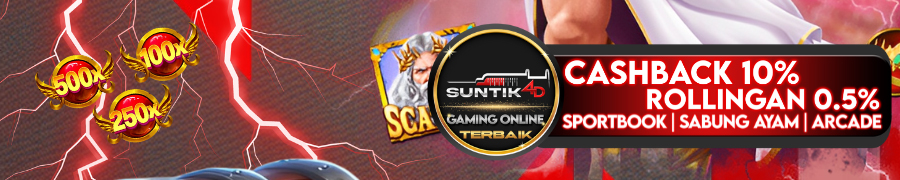 CASHBACK 10% & ROLLINGAN 0,5% SPORTBOOKS & SABUNG AYAM & ARCADE SETIAP MINGGUNYA SUNTIK4D
